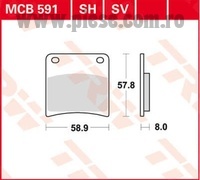 Set placute frana fata TRW MCB591SI - Suzuki GSX 600 F (88-97) - GSX 750 F 89-97) - GSX 1100 F (88-96) 4T LC 600-750-1100cc